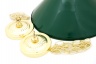 Лампа на два плафона "Evergreen" (золотистая штанга, зеленый плафон D35см)
