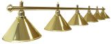 Лампа на шесть плафонов "Elegance" (золотистая штанга, золотистый плафон D35см)