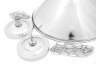 Лампа на два плафона "Elegance" (серебристая штанга, серебристый плафон D35см)