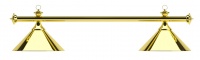 Лампа на два плафона "Elegance" (золотистая штанга, золотистый плафон D35см)