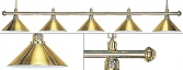 Лампа на пять плафонов "Elegance" (золотистая штанга, золотистый плафон D35см)
