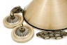 Лампа на два плафона "Elegance" (матово-бронзовая штанга, матово-бронзовый плафон D35см)