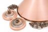 Лампа на пять плафонов "Elegance" (бронзовая штанга, бронзовый плафон D35см)